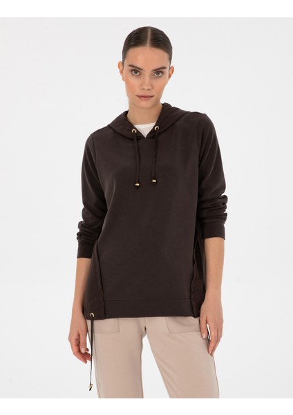 Kadın Kahverengi Comfort Fit Sweatshirt 50314041-VR029 modelleri