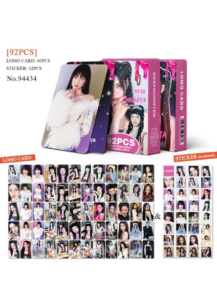 Babymonster Chiquita '' Drip '' Çift Yön Baskılı Lomo Card Seti (60 Pcs) fiyatları