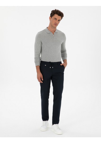 Erkek Lacivert Ex. Slim Fit Kumaş Pantolon 50311728-VR033