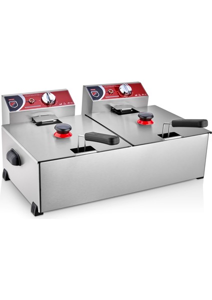 Elektrikli Fritöz 8+8 Lt Sanayi Tipi fiyatları