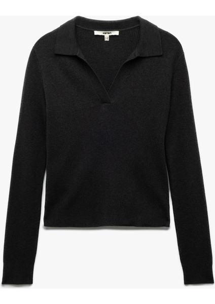 Uzun Kollu Polo Yaka Triko Kazak modelleri