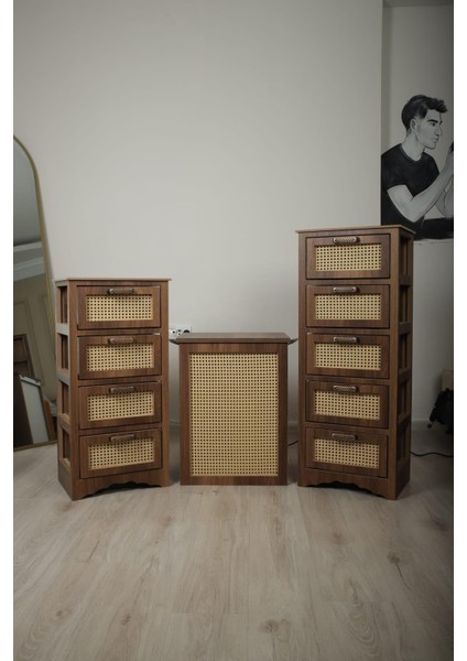 Vero 4 Çekmeceli Mdf Dolap Ceviz SZ4003 modelleri