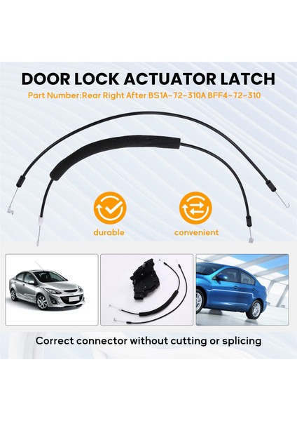 Araba Kapı Kilidi Aktüatörü Mandal Kontrol Cihazı Mazda 3 2008-2012 Bl Arka Sağ BS1A-72-310A BFF4-72-310 (Yurt Dışından) indirimleri