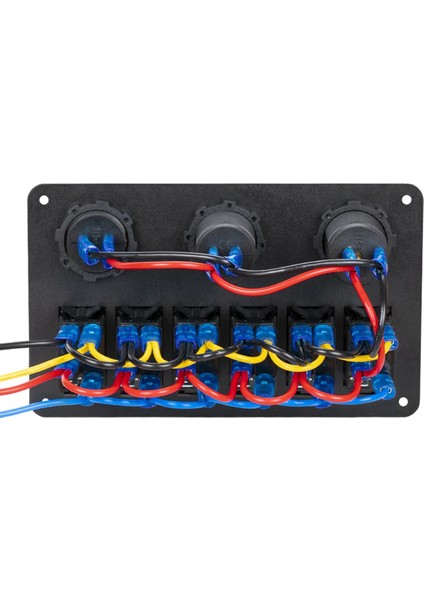 6'lı Deniz Salıncak Anahtarı Paneli Su Geçirmez 12 Volt, Tekne Geçiş Anahtarı Paneli 12V Mavi LED Aydınlatmalı Tekne Araba Karavan Utv Için (Yurt Dışından) fiyatları