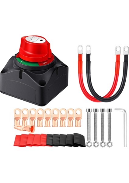 Akü Kesme Anahtarı 12V-48V Akü Kesme Anahtarı Açık/kapalı Ağır Hizmet Tipi Su Geçirmez Akü Anahtarı (Yurt Dışından)