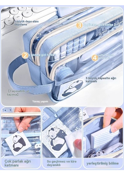 Yeni Büyük Kapasiteli Şeffaf Basit Kırtasiye Çanta Seti (Yurt Dışından) modelleri
