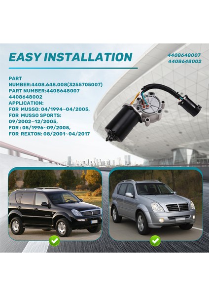 4408648007 Ssangyong Musso Sports 4WD Için Araç Transfer Kutusu Motor Şanzımanı 4408.648.008 4408648002 Siyah 47303H1000 (Yurt Dışından) indirimleri