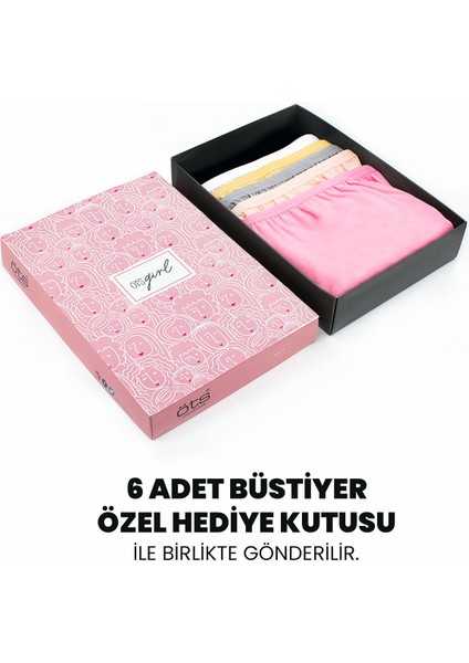 Premium 6’lı Kız Çocuk Alıştırma Sütyen - Hediye Kutulu, Pamuklu Kumaş, Ultra Yumuşak, Esnek ve Etiketsiz Yapı, Şık ve Konforlu Bustiyer fiyatları