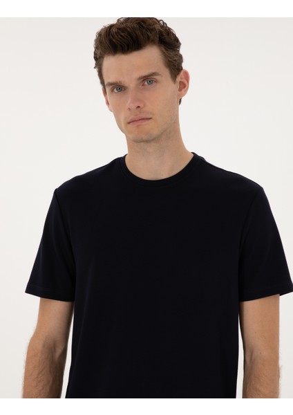 Erkek Lacivert Regular Fit Tişört 50308037-VR033 fiyatları