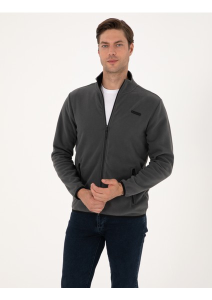 Erkek Antrasit Regular Fit Polar Hırka 50314014-VR006