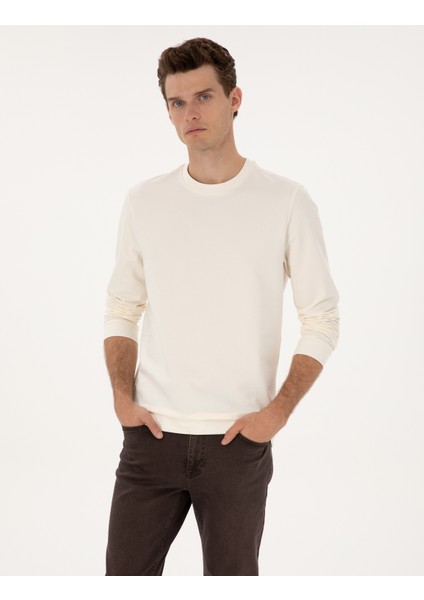 Erkek Ekru Regular Fit Sweatshirt 50313762-VR019 modelleri