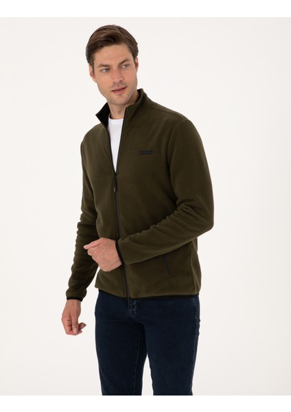 Erkek Haki Regular Fit Polar Hırka 50314014-VR027 modelleri