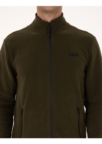 Erkek Haki Regular Fit Polar Hırka 50314014-VR027