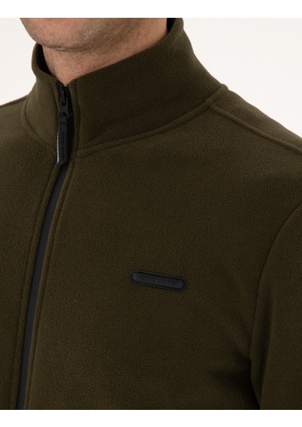 Erkek Haki Regular Fit Polar Hırka 50314014-VR027