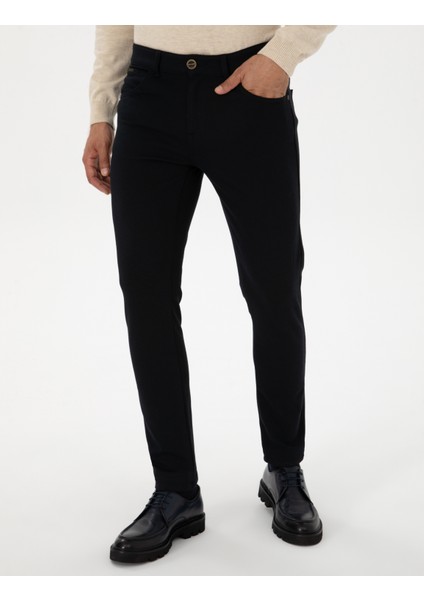 Erkek Lacivert Slim Fit Kanvas Pantolon 50310857-VR033 fiyatları