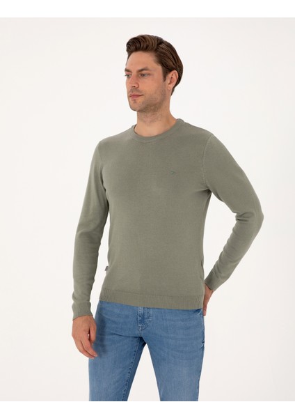Erkek Ada Çayı Slim Fit Bisiklet Yaka Basic Triko Kazak 50314192-VR255 modelleri