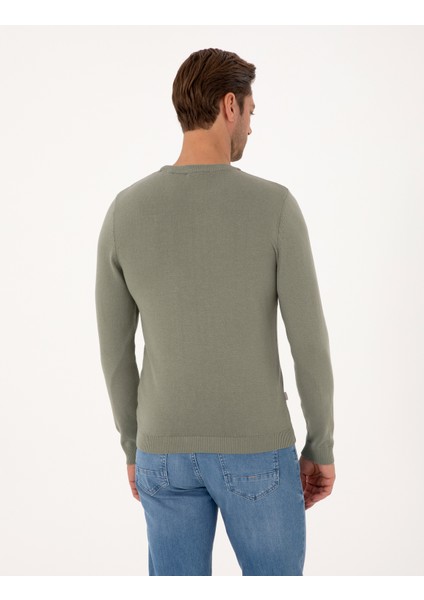 Erkek Ada Çayı Slim Fit Bisiklet Yaka Basic Triko Kazak 50314192-VR255 indirimleri