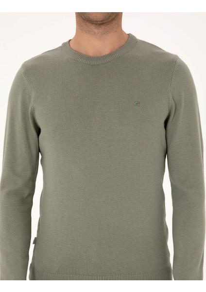 Erkek Ada Çayı Slim Fit Bisiklet Yaka Basic Triko Kazak 50314192-VR255