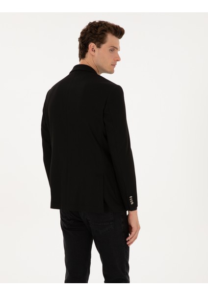 Erkek Siyah Slim Fit Ceket 50313971-VR046 indirimleri