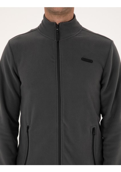 Erkek Antrasit Regular Fit Polar Hırka 50314014-VR006