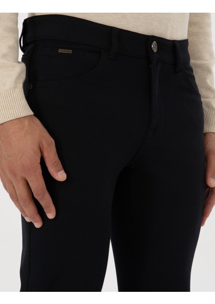 Erkek Lacivert Slim Fit Kanvas Pantolon 50310857-VR033 indirimleri