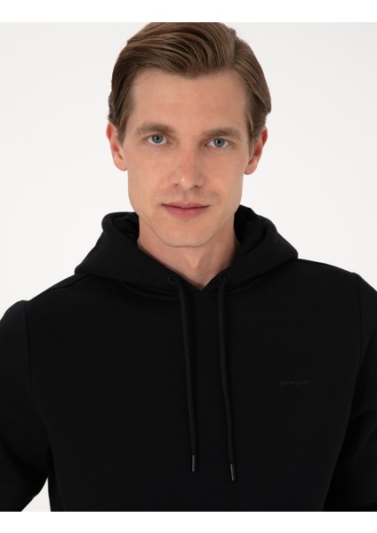 Erkek Siyah 2 Iplik Regular Fit Içi Polarlı Kapüşonlu Basic Sweatshirt 50314055-VR046 fiyatları