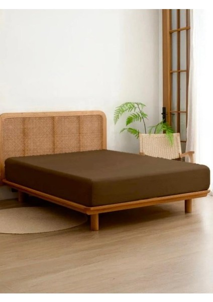 %100 Pamuk Penye Lastikli Çarşaf Çift Kişilik Battal Boy 200X200