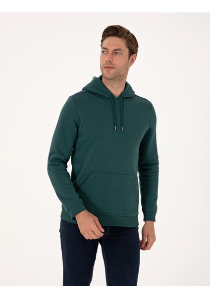 Erkek Zümrüt 2 Iplik Regular Fit Içi Polarlı Kapüşonlu Basic Sweatshirt 50314055-VR055 modelleri