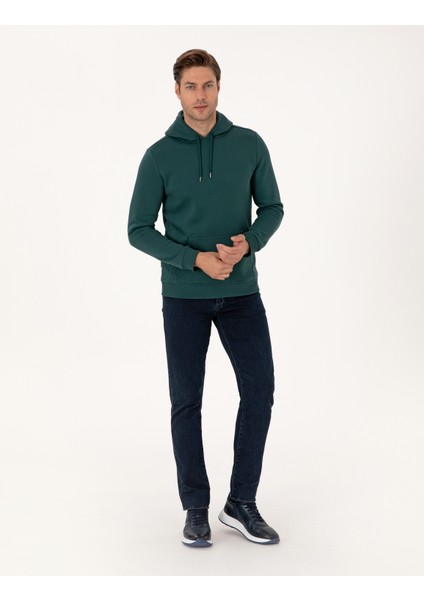 Erkek Zümrüt 2 Iplik Regular Fit Içi Polarlı Kapüşonlu Basic Sweatshirt 50314055-VR055 fırsatları