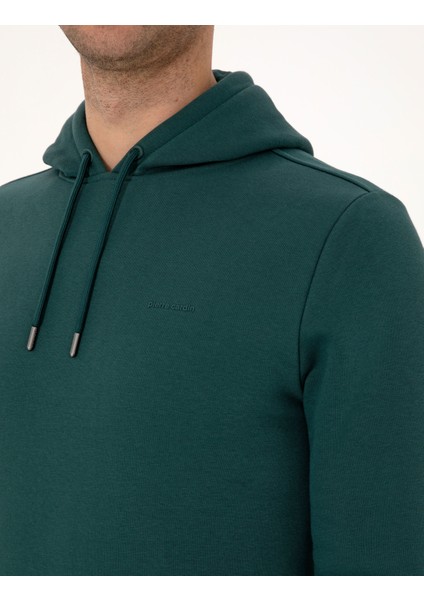 Erkek Zümrüt 2 Iplik Regular Fit Içi Polarlı Kapüşonlu Basic Sweatshirt 50314055-VR055