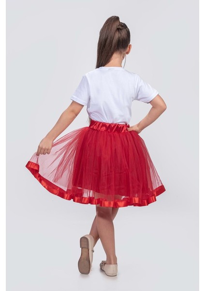 Saten Şeritli Tütü Kız Çocuk Etek M00728 modelleri