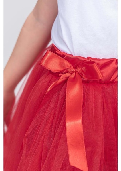 Saten Şeritli Tütü Kız Çocuk Etek M00728 fırsatları