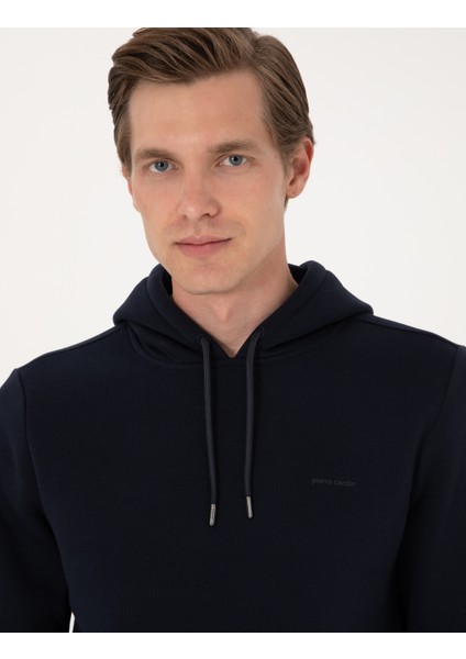 Erkek Lacivert 2 Iplik Regular Fit Içi Polarlı Kapüşonlu Basic Sweatshirt 50314055-VR033 fiyatları
