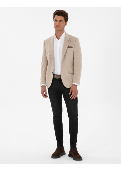 Erkek Bej Slim Fit Ceket 50311398-VR011 fırsatları