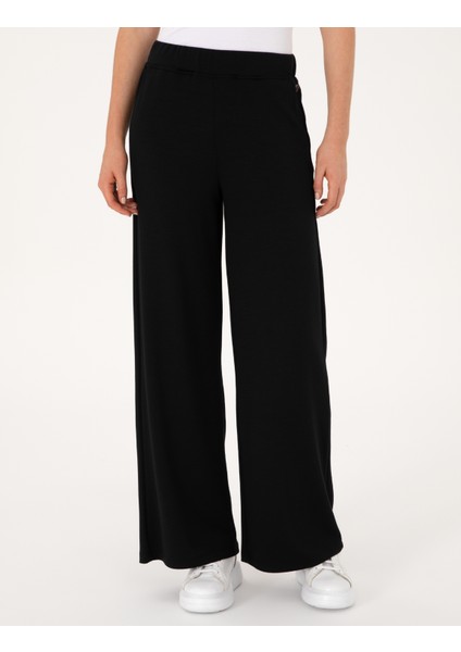 Kadın Siyah Flare Fit Eşofman Altı 50314962-VR046 fiyatları