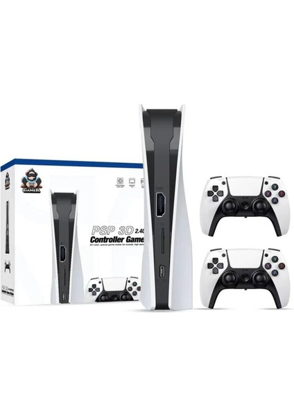 Q10 Ps5 Kollu 4K UHD Retro Joystick 128GB PS1PES/GTA Atari Çift Kişilik Oyun Konsolu 26700 3D Oyunlu