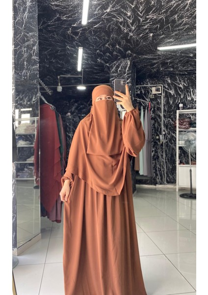 Açelya Takım Ferace Sufle Peçe 3 Parça