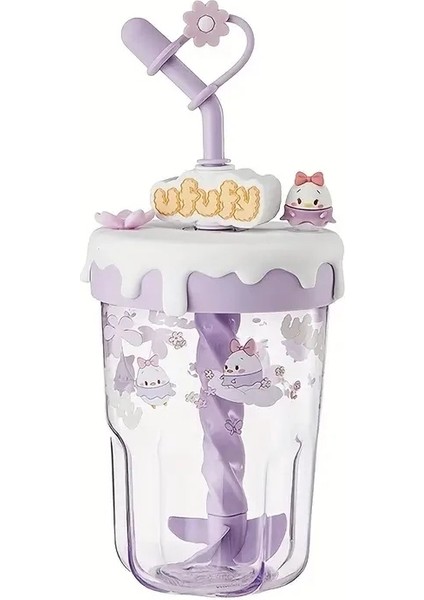 Disney Ufufy Lisanslı Pipetli Bardak (560 Ml) Mor