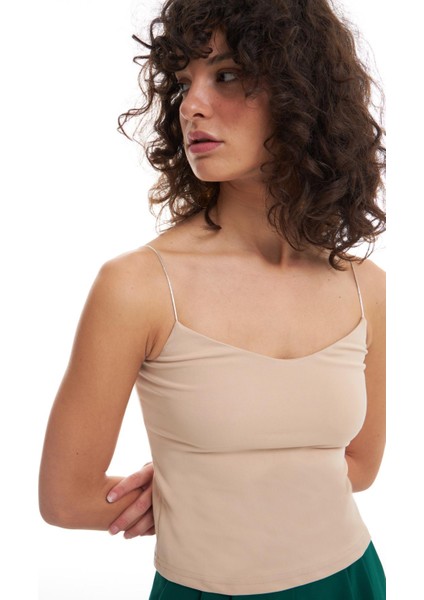 Ip Askılı Bluz Bej modelleri