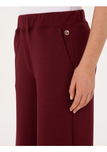 Kadın Vişne Flare Fit Eşofman Altı 50314962-VR223 indirimleri