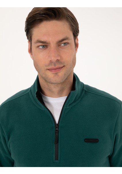 Erkek Zümrüt Regular Fit Yarım Fermuarlı Polar Sweatshirt 50314056-VR055 fiyatları