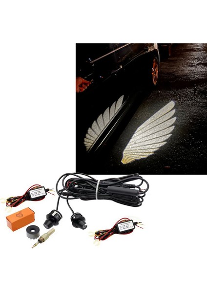 Araba Yan Dikiz Aynası Hoş Geldiniz Işıkları Melek Kanatlı Evrensel LED Projektör Lazer Işığı Ortam Aydınlatma Aksesuarları (Yurt Dışından) modelleri