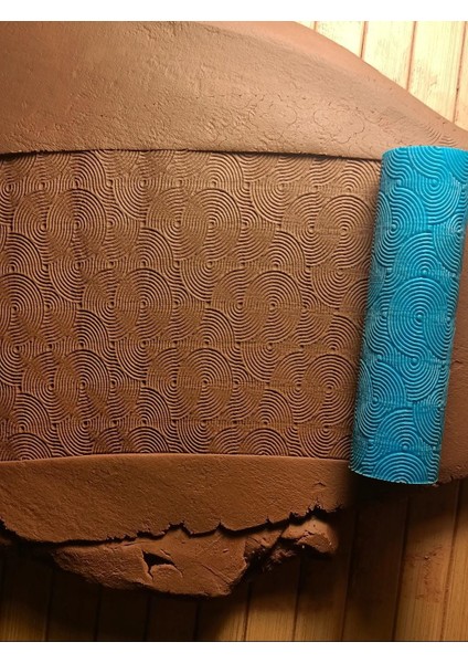 10 cm Seramik & Polimer Kil Doku Rulosu Desen Oklavası