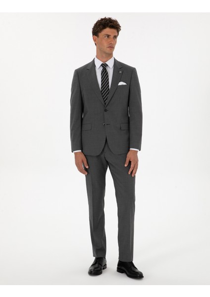 Erkek Füme Slim Fit Takım Elbise 50313966-VR058