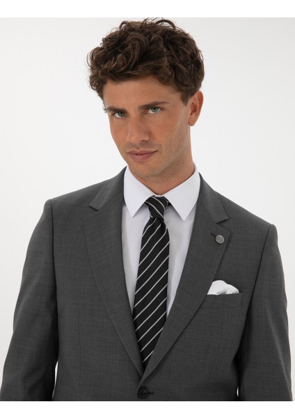 Erkek Füme Slim Fit Takım Elbise 50313966-VR058 fiyatları