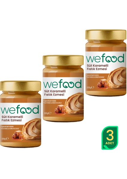 Süt Karamelli Fıstık Ezmesi 300 gr 3'lü
