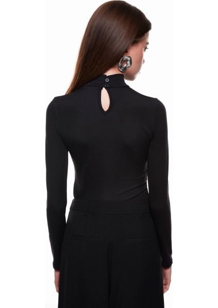 Balıkçı Yaka Bodysuit Siyah indirimleri