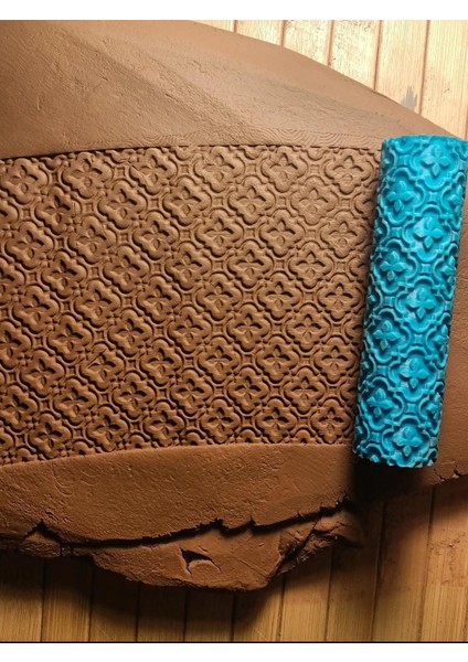 10 cm Seramik & Polimer Kil Doku Rulosu Desen Oklavası