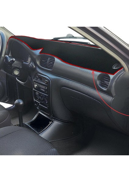 Hyundai Accent Yumurta Kasa Nakışlı Ön Göğüs Torpido Kaplama Koruma Halısı (1996-2000) modelleri