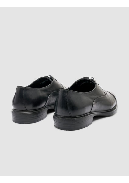 %100 Hakiki Deri Siyah Erkek Klasik Ayakkabı